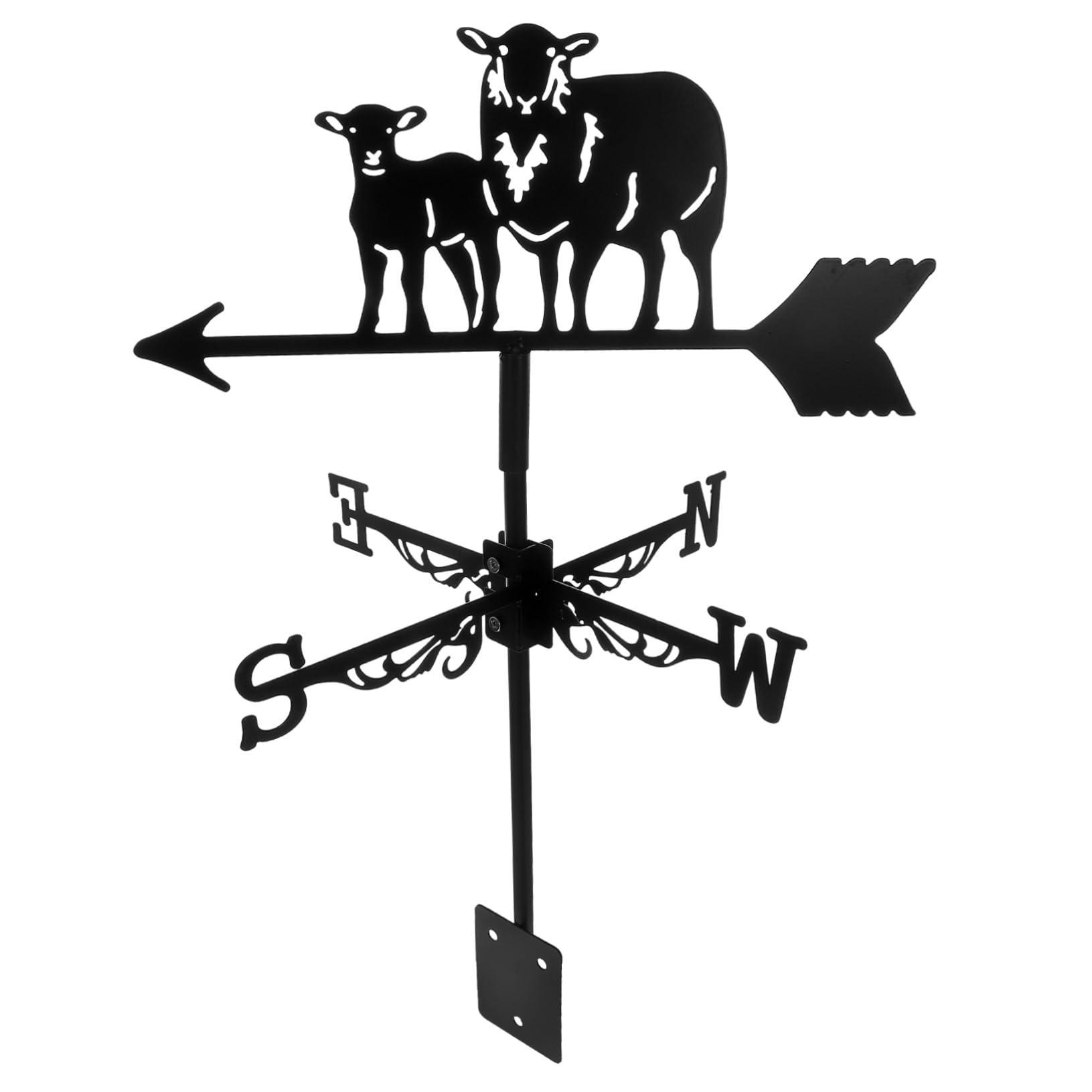 BESPORTBLE Girouette Forme de Mouton pour Jardin Indicateur de Vent Décoratif Girouette Fine à Fixer Toit
