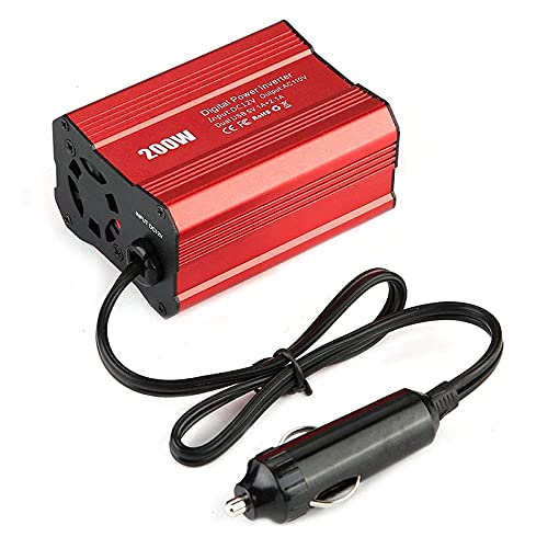 Power Inverter, Inverter Auto 200W Auto Power Inverter 12V 220 V e AC 110V Convertitore Caricatore Adattatore Modificato Sine Wave(12V 110V)