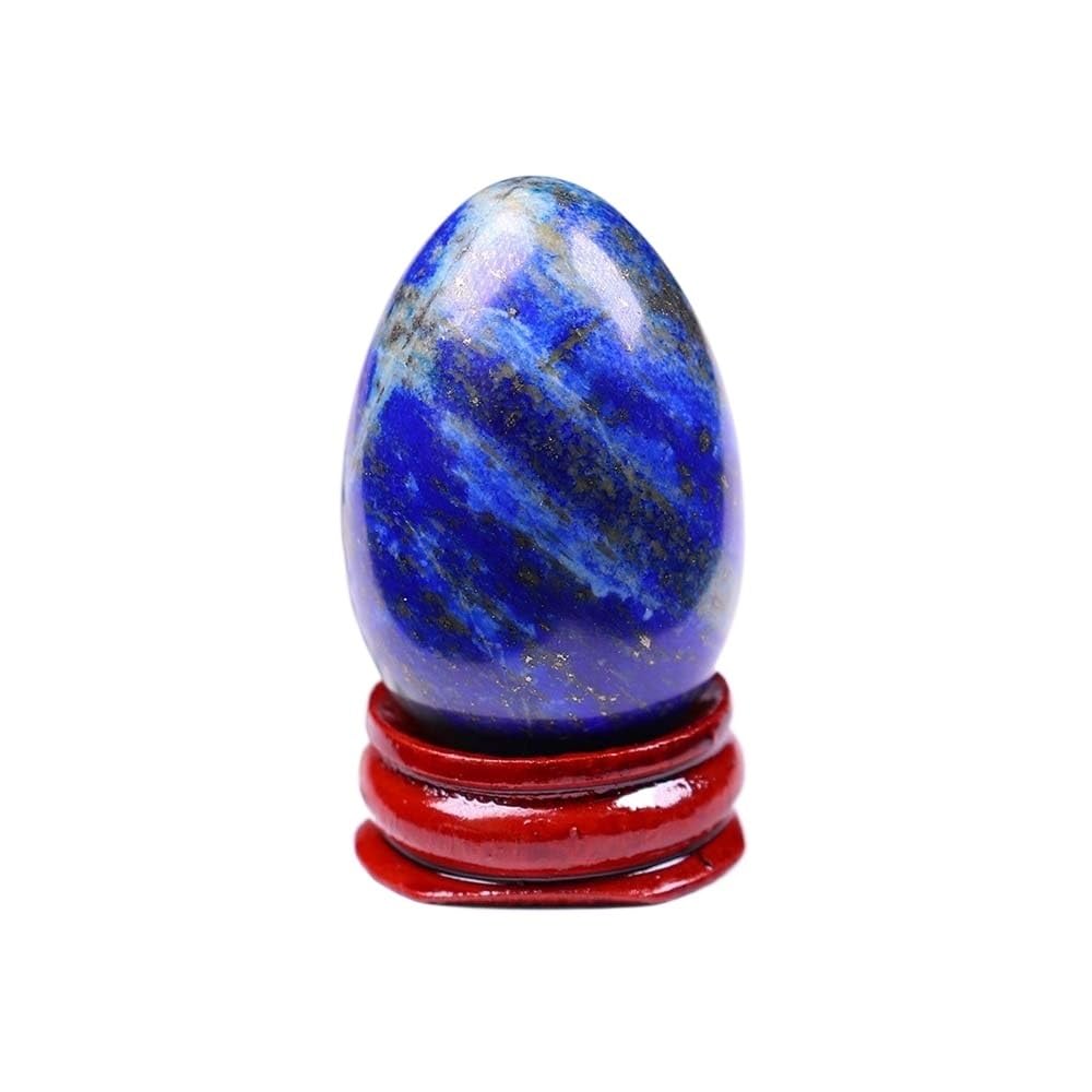 XCTXOKPVM 1pcs Crystal Egg Crystal Jewelry Quartz Magic Sphere Home Decor Ore Gift (Color : Lapis Lazuli)