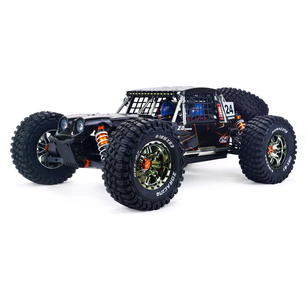 Racing 1/7 DBX07 4WD RC Buggy da Deserto, Telecomando Elettrico, Auto da Corsa Fuoristrada, 80KM/H Alta Velocità, Motore Brushless 4082, Barra Wheelie, Modello per Hobby, Grado per Adulti