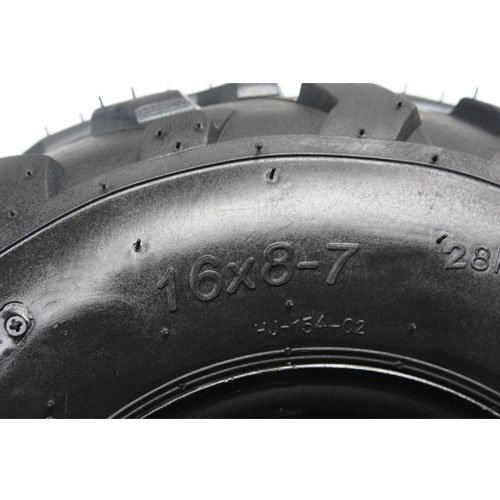 X-Pro 16X8-7 7" Black Left Wheel Rim Tire Assembly For Atv Kart 80Mm #TOP3