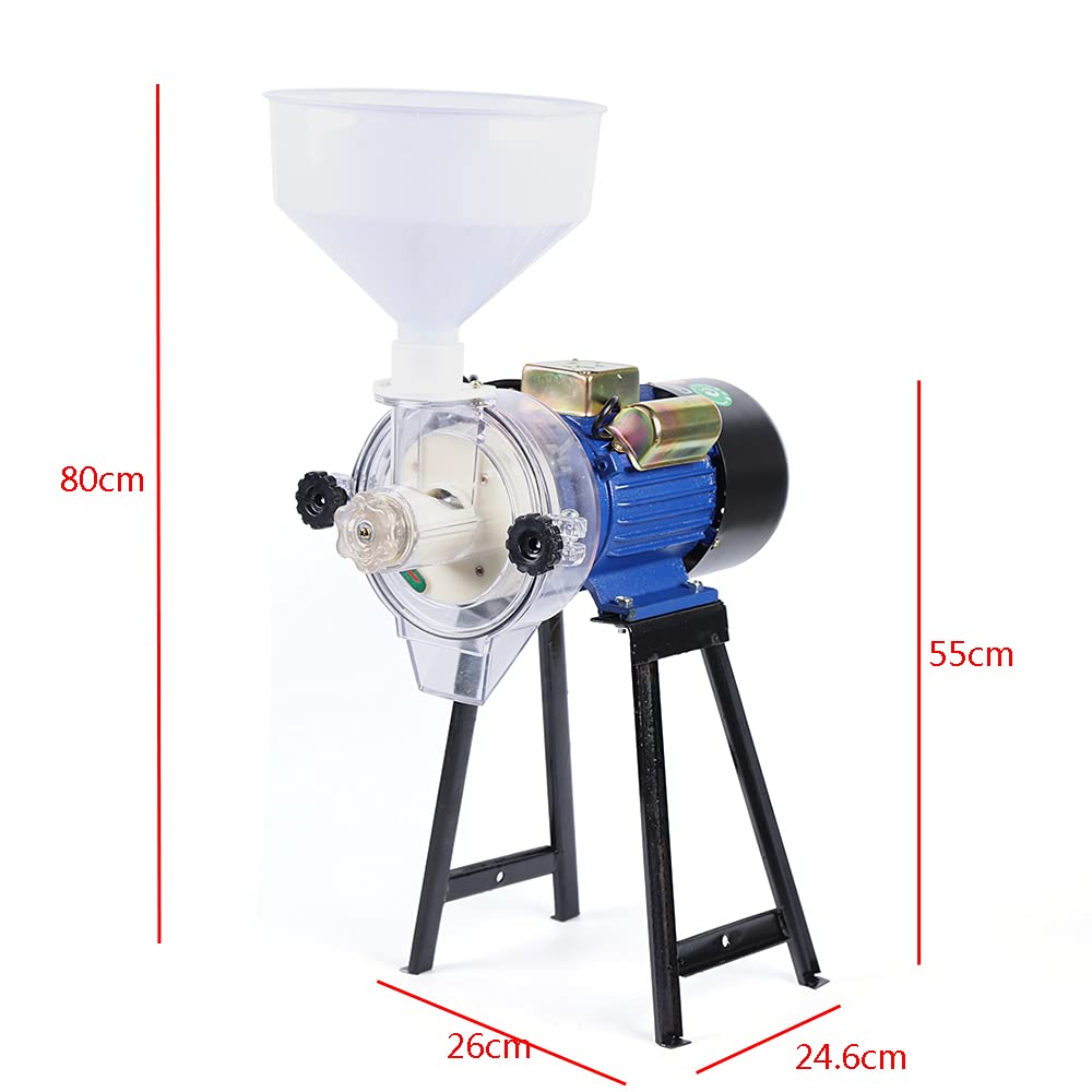 Electric Grain Grinder, Electric Equipment for Grinding Chicken Feed, Commercial Corn Mill Machines with Large Capacity Funnel, Flour Mill Machine for Home and Professional Use