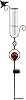 Red Carpet Studios Metal and Glass Rain Gauge, 35-Inch, Hummingbird, with Solar Light