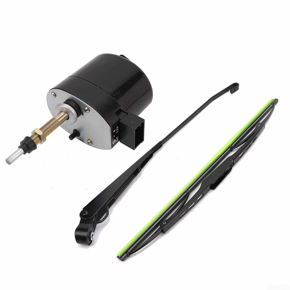 Motore tergicristallo, braccio tergicristallo 105°, 12 V, universale, per trattori, barche, camper e controller (motore + tergicristallo)