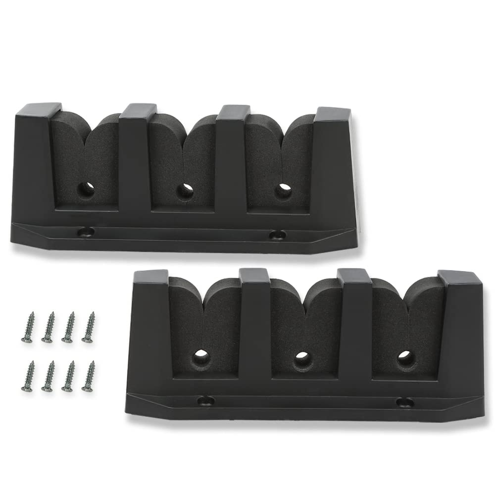 GRAND ORANGE Mounted Rod Holder Horizontal Rod Rack 3 Fishing Boat Gear Pole Storage Holder Mount Plastic