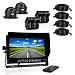 Pyle PLCMTRDVR46 Truck Bus HD 4 Camera DVR Video Recording System, Dash Cam 7" Display Monitor