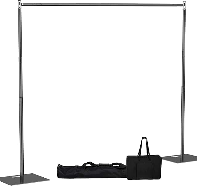 10x10 ft Pipe and Drape Backdrop Stand Kit Heavy Duty Backdrop Stand Adj...