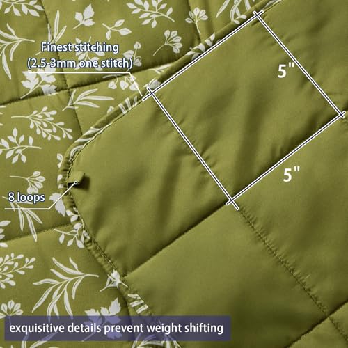 Image of yescool King Size Weighted Blanket for Adults (20 lbs, 80 inch x 87 inch, Sage) Cooling Heavy Blanket for Sleeping Perfect for 190-210 lbs, Breathable Blanket for Adults & Couple All Season, Machine Washable