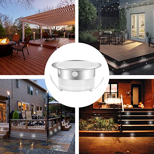 Yzgwzld Recessed Led Deck Lights Kits ,10Pack Φ39.5Mm Ip67 Waterproof 12V Low Voltage Step Stair Cool White Outdoor Landscape Led Lighting For Terrace,Decking Lighting,Bathroom Lights #TOP4
