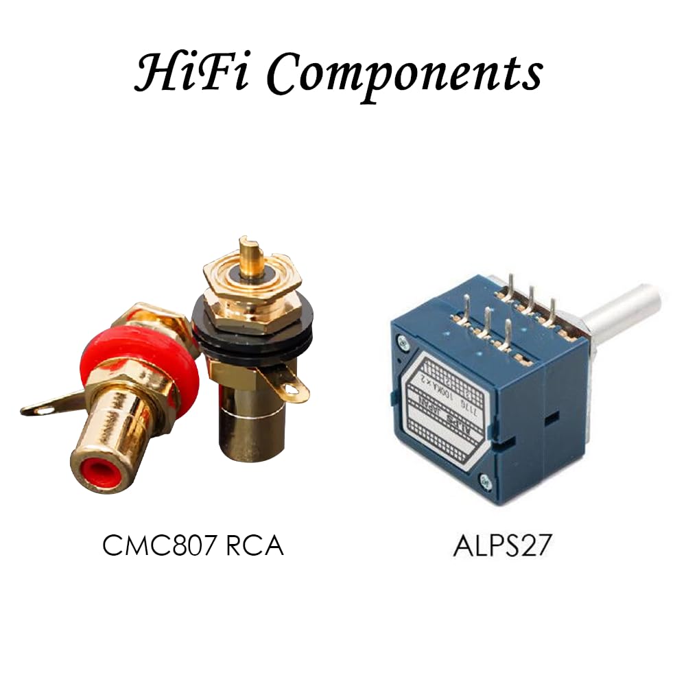Nobsound High Precision Passive Preamp Volume Controller VOL Control HiFi Preamplifier ALPS (wersja RCA i HiFi, srebrny)