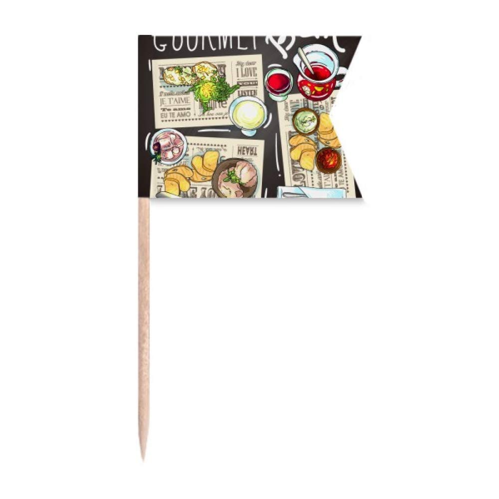 Drapeaux de Marquage Alimentaire pour Gâteau de Fête et Fromage