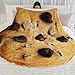BATTILO HOME 59 Inch Chocolate Chip Cookie Blanket for Adults and Kids, Soft and Comfortable Flannel Round Blanket, Funny Food Blankets That Look Like Food for Women, Teens