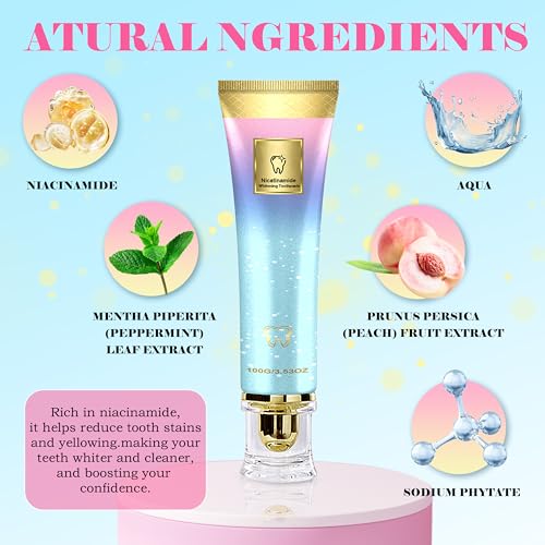 Niacinamid Whitening Zahnpasta für Erwachsene, Brilliant Smile Niacinamid Zahnpasta Whitening, Niacinamid Intensive Whiten Zahnpasten - für gesündere und weißere Zähne (1PCS) – Bild 4