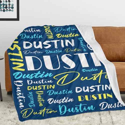 Personalized Blankets for Kids with Names Customized Blankets with Name for Adult Custom Blanket Gift for Birthday Christmas Valentines Day Gift