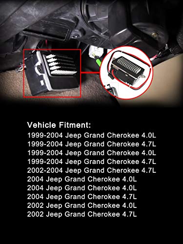 Image of 5012699AA HVAC Blower Motor Resistor for Grand Cherokee WJ 4.0L L6 4.7L V8 1999-2004 with Automatic Temperature Control Part# RU-358