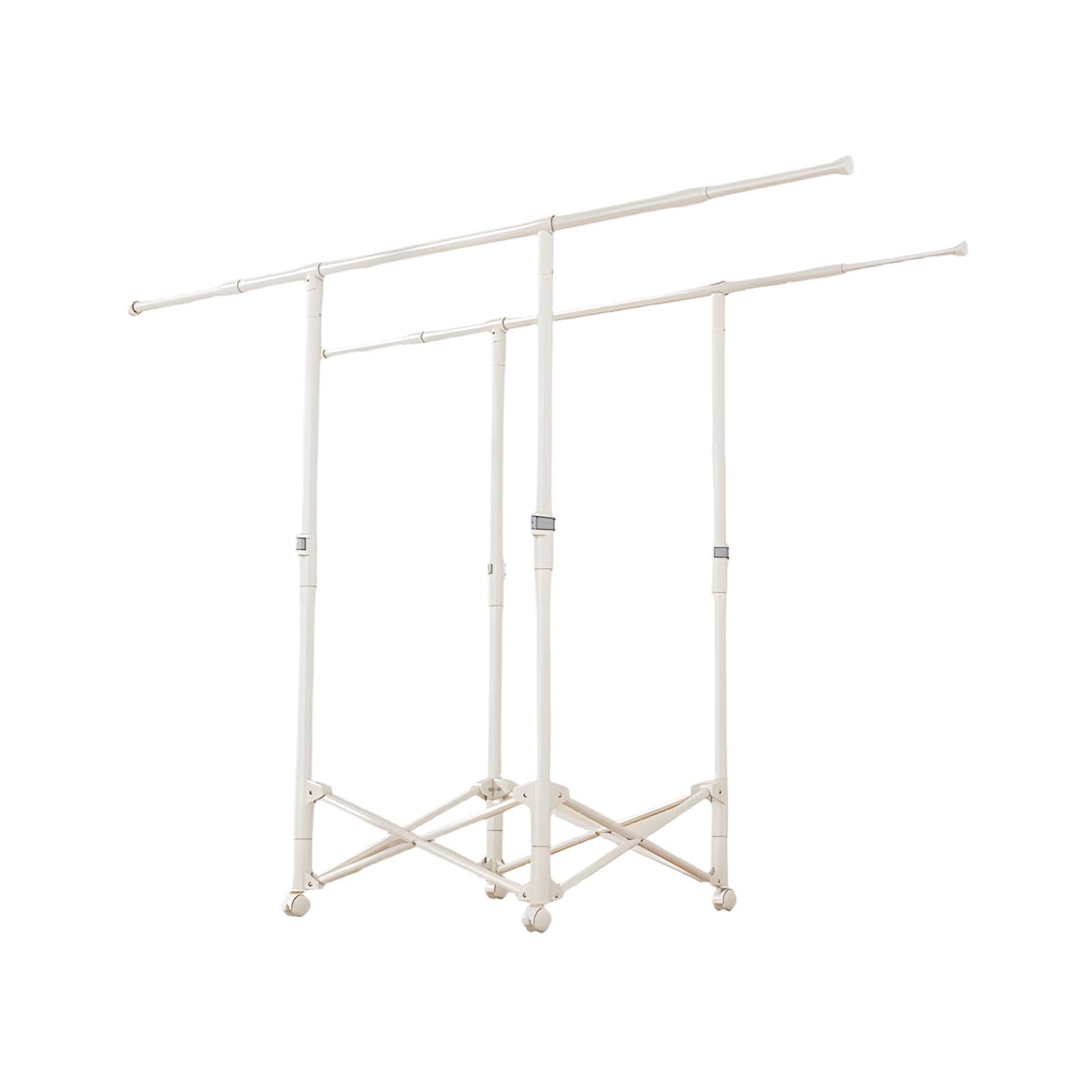 Tsophreniq Large Capacity Expandable Garment Hanger with Carrying Net for Travel Quiet Moves Drying Stand