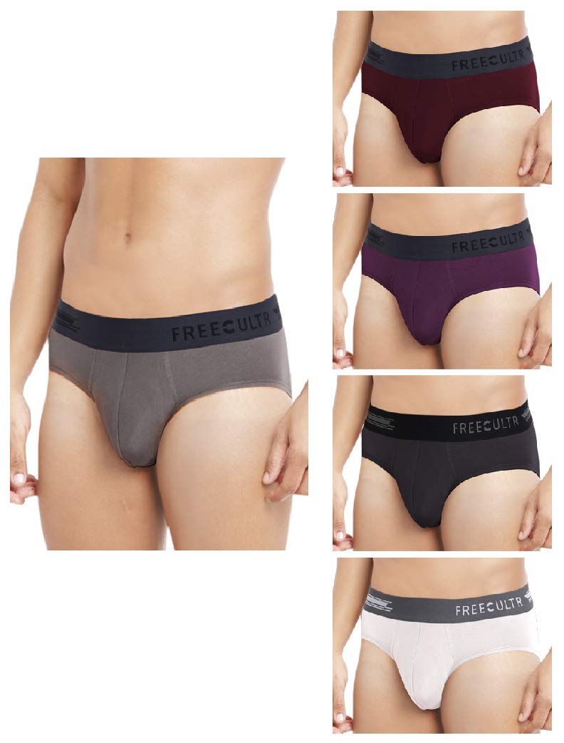 Men's Underwear Anti Bacterial Micromodal Airsoft Brief - Non Itch No Chaffing Sweat Proof Pack of 5