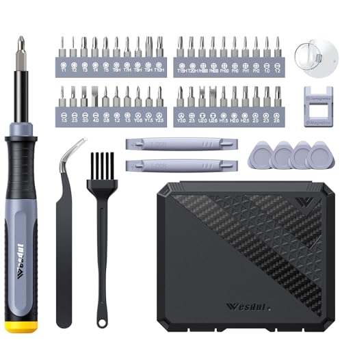 Wesdut 2026 Updated 52in1 Mini Precision Screwdriver Set, [S2 Military-grade alloy] Small Screw Driver Set, Magnetic Repair Tool Kit for Phone, PC, Laptop, Xbox, Switch, Eyeglasses, Watch, Electronic