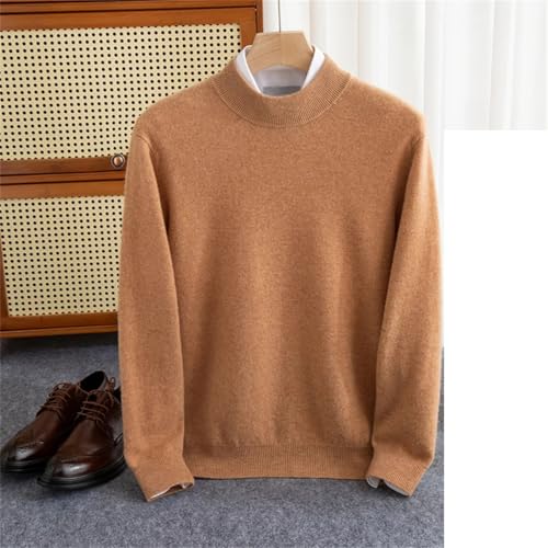 Men's Wool Pullover Half-High Collar Sweater Autumn Winter Warm Solid Color Knit Sweater Business Casual Top3