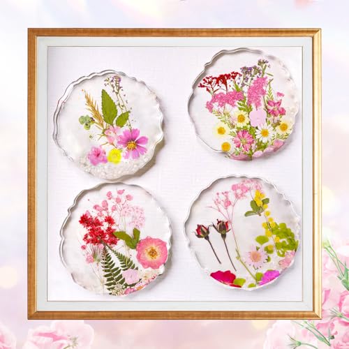 Flores prensadas secas para manualidades, estilo rosa miniatura 4