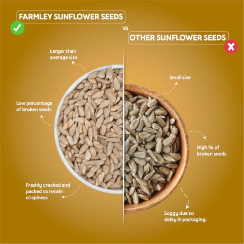 Image of Farmley Sunflower Seeds 200g, Pack of 5 I Sunflower Seeds for Eating | Diet Food | Healthy Snack | Raw seeds | Weight management | Source of Antioxidants