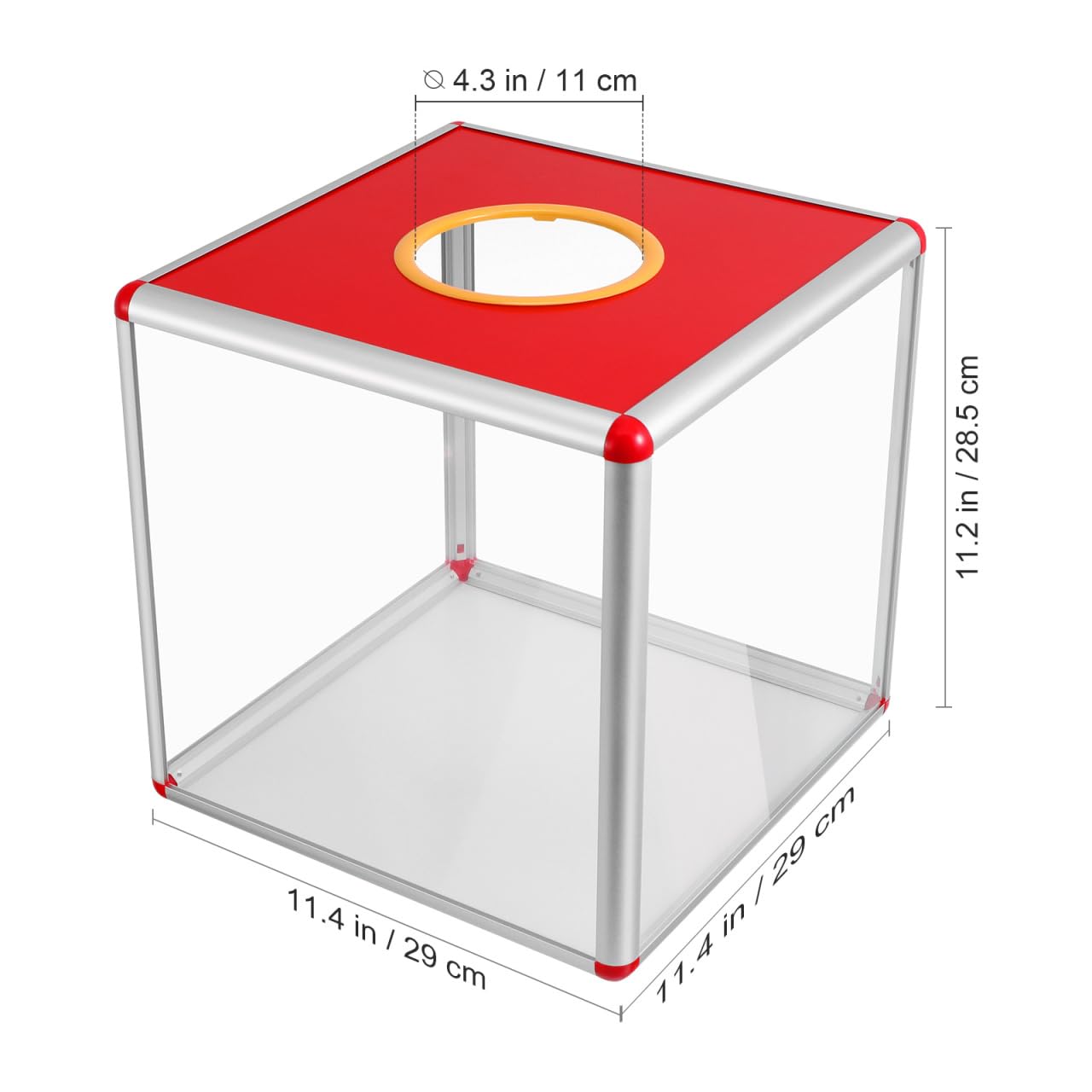 Homoyoyo Raffle Prize Box for Tickets Red for Party Games Lottery and Voting Scenarios Professional Storage Container - Image 3