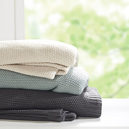 Image of INK+IVY Bree Knit Throw Blanket for Bed, Sofa, and Couch, Lightweight, Breathable, Soft & Cozy Summer Blanket, King (108 in x 90 in), Ivory