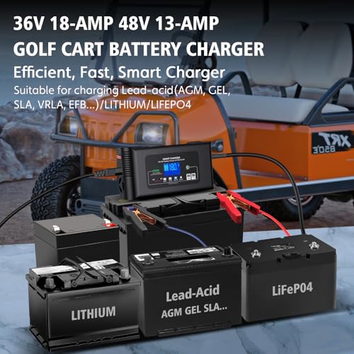 Yhchkj Golf Cart Battery Charger 36V 18A And 48V 13A Trickle Battery Charger,36 Volt Golf Cart Charger,For Ezgo Txt Text With Powerwise,Lithium thumb #5