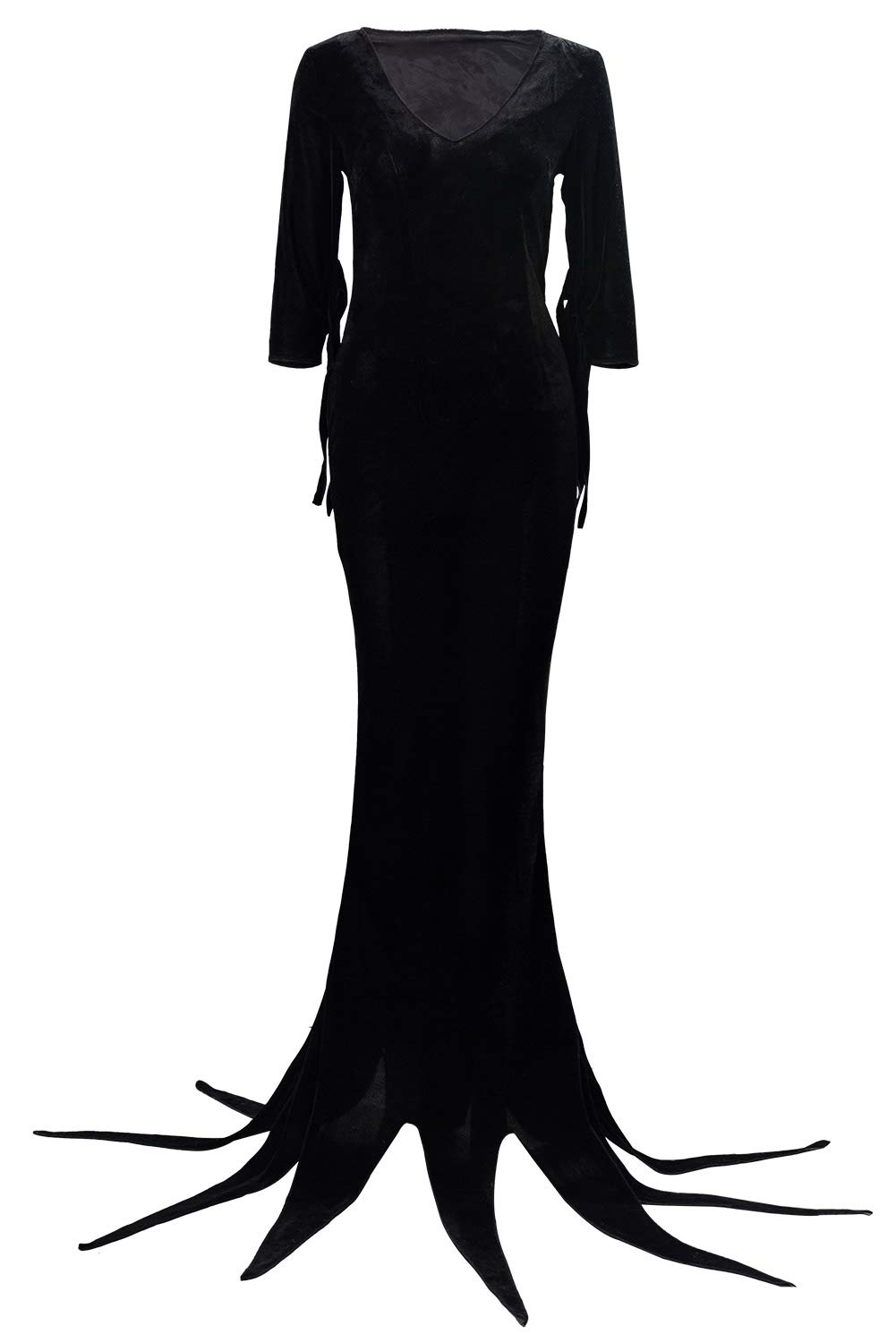 Buy Morticia Addams Dress Costume Halloween Cosplay Plus Size Gothic ...