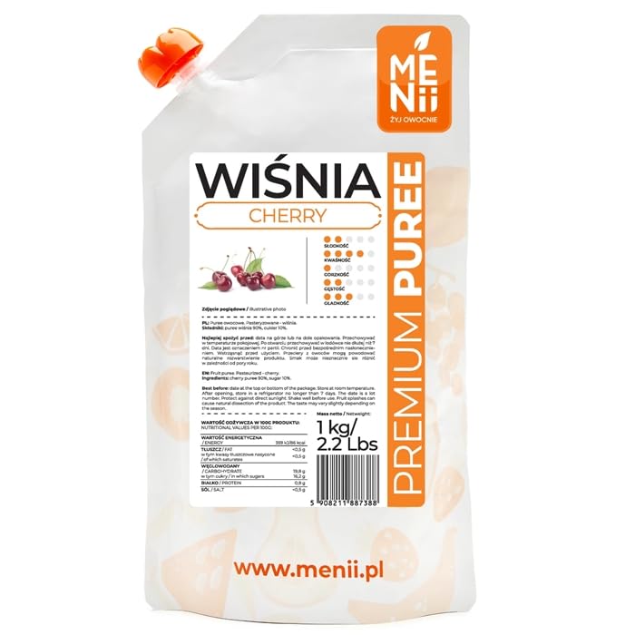 Pulpa de puré de cereza premium para tartas, helados y postres