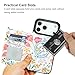 HAOPINSH Wallet Case for iPhone 17 Pro Max, Compatible with MagSafe Wireless Charging, Floral Flower Pattern Back Flip Folio RFID Blocking Leather Kickstand Card Slots Case Double Magnetic Clasp 6.9