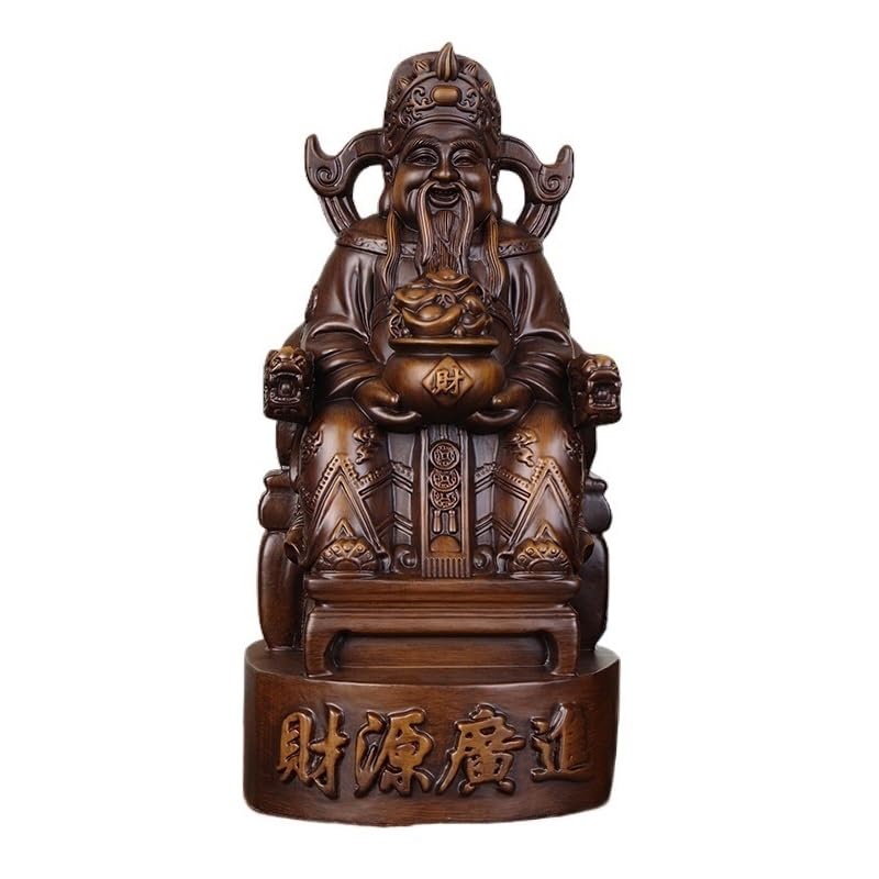 Statua Ozdoby Statua z litego drewna Ozdoby Buddy Salon Meble Bóg Rzemiosło Akcesoria domowe (Ebony, S)
