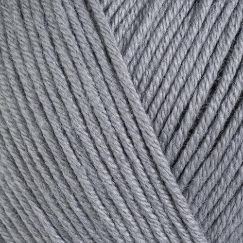 Image of Baby Cotton Blend Yarn - Soft Sport Weight Yarn for Crochet & Amigurumi - 50g /180yds - 60% Cotton 40% Acrylic - Ideal for Baby & Knitting Proj.(Gray, 1 Ball)