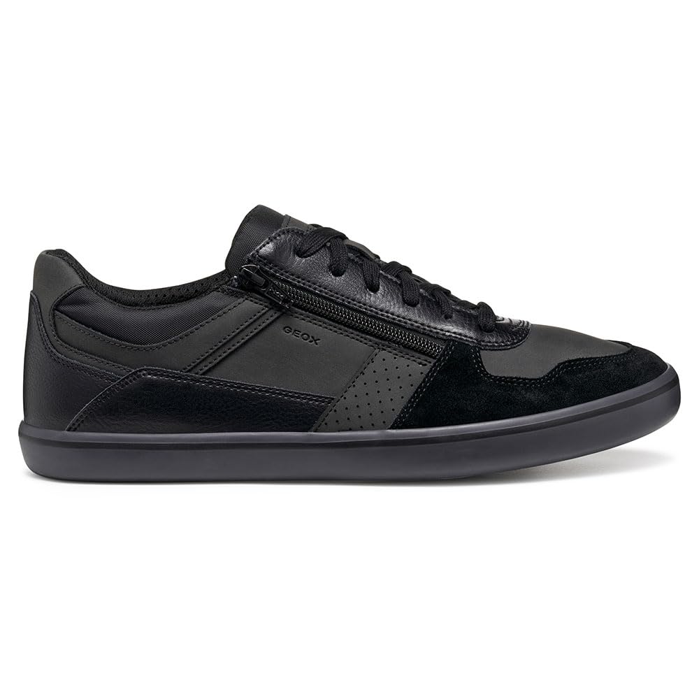 Geox Men's U Elver Trainers, Black, 40 EU, Black, 6.5 UK