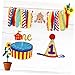 Toyvian 1 Set 3pcs Shower Banner Birthday Decor Number Banner Happy Birthday Crown Crown First Nursery Room Decor Birthday Cupcake Topper Boy High Chair Child Makeup Letter