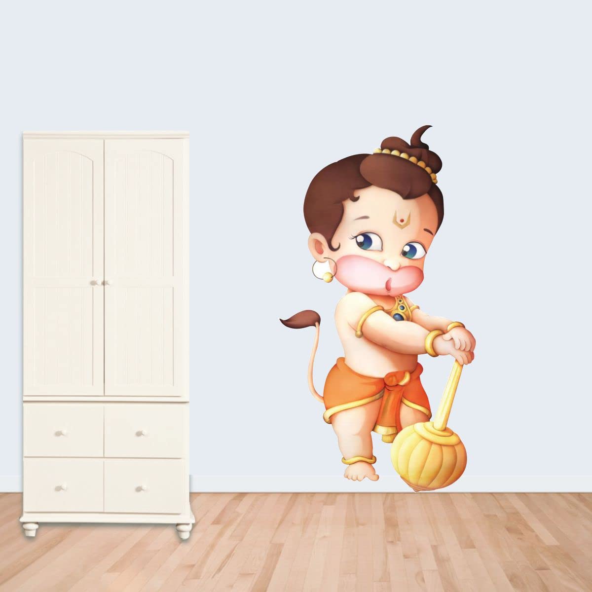 Decor Villa™ PVC Vinyl BAL Hanuman 3D Wall Sticker JUST Peel & Stick New Modern Art & Trendy Wall Stickers for Home Decoration, Living Room,Office Bedroom etc Size- 58 CM X 33 CM, Multicolor (B07V86VP82) Amazon Price History, Amazon Price Tracker