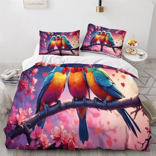 Parure de lit perroquet en microfibre pour colorer la chambre des enfants et adultes - 6