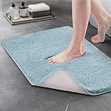 TECHMILLY Super Soft Shaggy Bathroom Rugs, Absorbent Thick Non Slip Microfiber Bath Rugs, Quick Dry