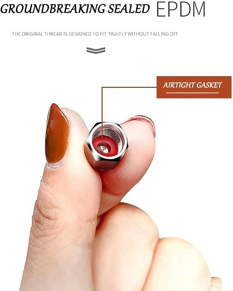 Miniatura 5 de KHXJYC 4pcs Car Tyre Valve Caps for Citroen DS3 DS4 DS5, Rust-Proof Waterproof Dust-Proof Air Leakproof Cover Car Accessories,D