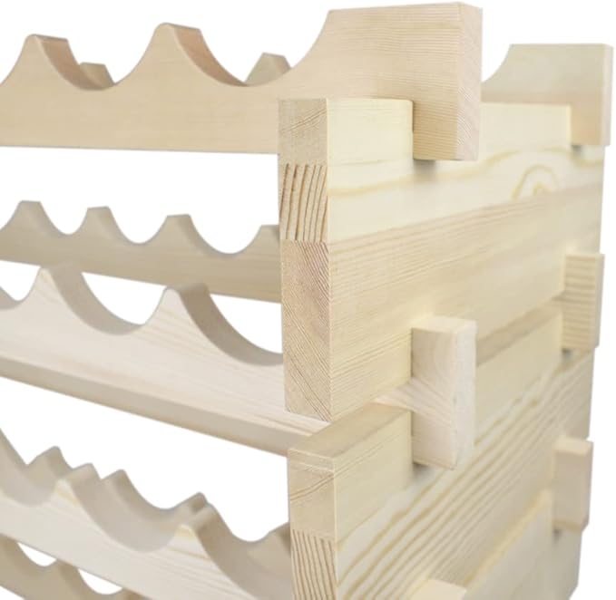 Estante para Vino Nouva 72 Botellas, Madera de Pino, Apilable miniatura 7