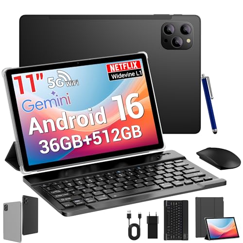 【Android 16 + T615 + Gemini AI】DRIVNEXT tablet è dotato del nuovo sistema Android 16 e offre un'interfaccia utente fluida e avanzata, una protezione della privacy migliorata, compatibile con tutte le applicazioni Google Play,per un'esperienza di comfort,sicurezza, protezione della privacy e personalizzazione. Dotato del potente processore a otto core Unisoc T615,offre prestazioni fluide per applicazioni di multitasking,intrattenimento e produttività.tablet 11 pollici con l'intelligenza artificiale Google Gemini rende il tuo tablet più intelligente e più vicino alla vita quotidiana e al lavoro.