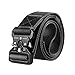 Motusamare Tactical Belt Heavy Duty Military Style Webbing Riggers Web Belt with 1.5" Metal Buckle Color Black