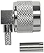 Pomona 73049 Brass N Type Right-Angle Plug, Crimp Type, RG55/142/223 Cable, 50 ohms Impedance (Pack of 5)