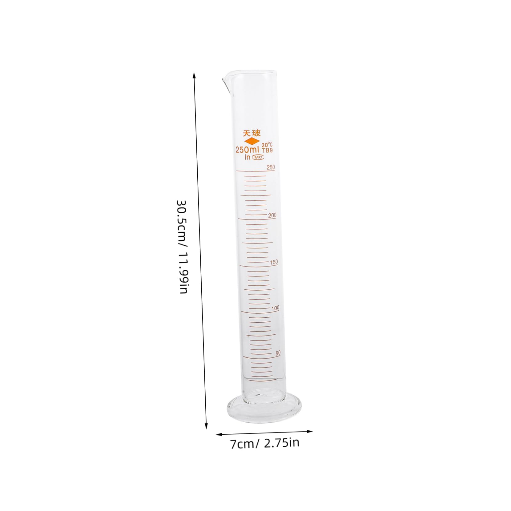 OFFSCH Essential 9pcs Glass Laboratory Tool Set Beakers Cylinders Conical Flask Measuring Cups No Bubbles No Burrs Accurate Measurement