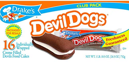 Drakes Devil Dogs 16-creme Filled Devils Food Cakes, 27.7 Oz (2 pack) 32 total cakes