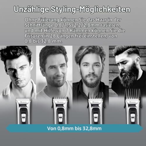 Haarschneidemaschine Herren, Lovebay 11-In-1 Profi Friseur Bart und Haarschneider Set (Black)