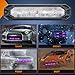 Nilight 6LED Emergency Strobe Lights 4PCS Ultra Slim Surface Mount Hazard Caution Light bar 12-24V Sync Feature Warning Flashing kit for Truck Car Vehicle ATV SUV UTV Purple
