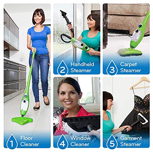 H2O Mop X5 Elite Mop 5 In 1 All-Purpose Hand Held Steam Cleaner For Home Use, With 17 Piece Accessory Kit #TOP4