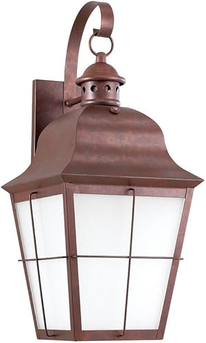 Sea Gull Lighting 8463D-44 Aplique de pared exterior Chatham Dark Sky, cobre desgastado