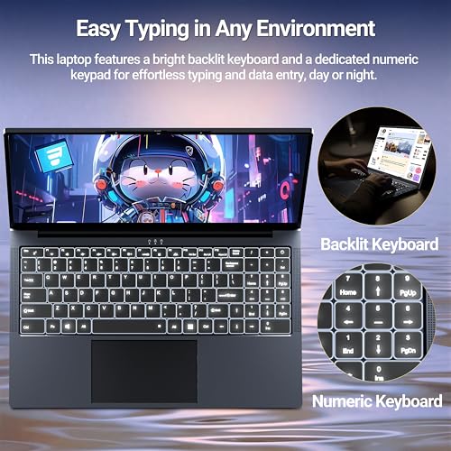 Image of Laptop, 16'' Laptop Computer with Core i5-8210Y Processor, 16GB RAM 1TB SSD, 2026 Laptops 180Opening with Backlit Keyboard, UHD Graphics, 1920 x 1200 FHD, Win 11 Pro Lap Top for Student Light Gaming
